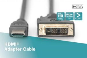 2M HDMI TO DVI(18+1) ADAPTER CABLE - Computer Supplies Ireland