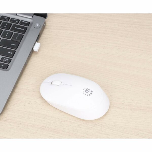 Manhattan Wireless Optical USB Mouse, White - Image 2