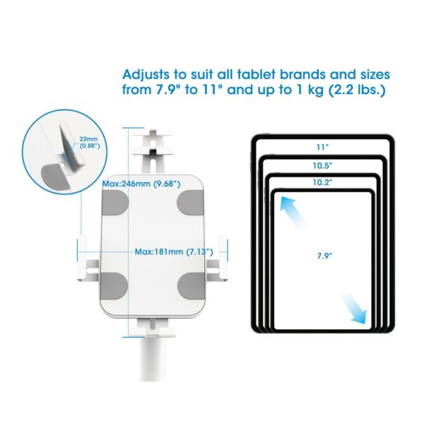 Floor Stand for 7.9-11" Tablets with 360° Rotation (Anti-theft) - Image 7