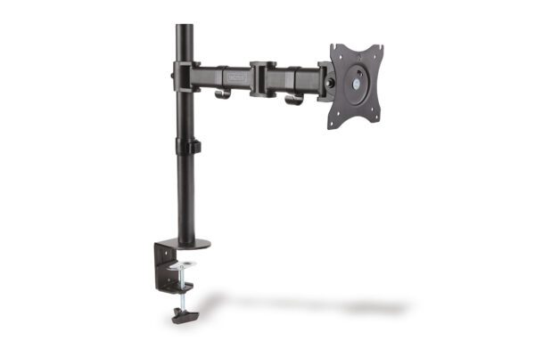 DIGITUS Universal Single Monitor Desk Clamp Mount, 15-27",black max. load 8Kg, VESA max. 100x100