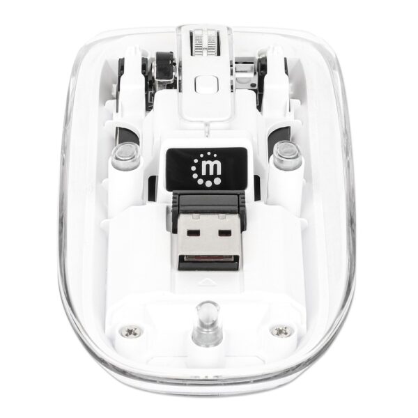 Transparent Rechargeable Wireless USB Mouse Clear / White - Image 8