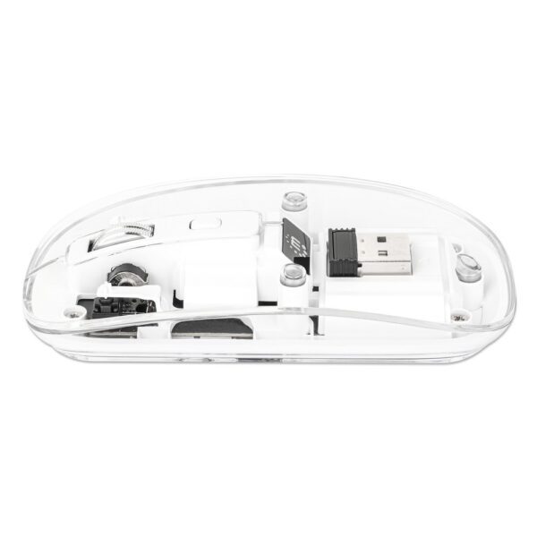 Transparent Rechargeable Wireless USB Mouse Clear / White - Image 7