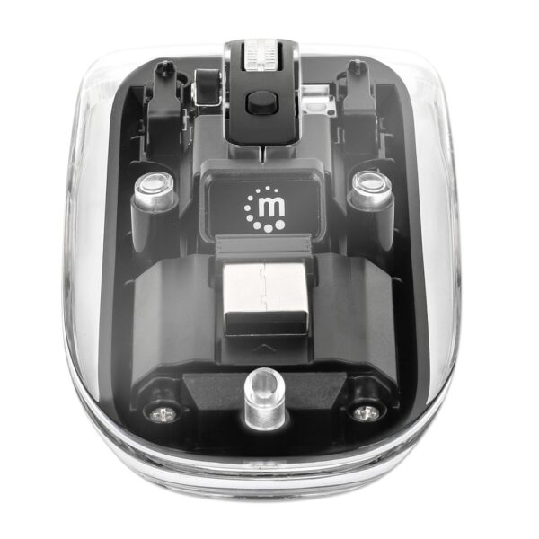 Transparent Rechargeable Wireless USB Mouse Clear / Black - Image 5