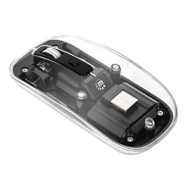 Transparent Rechargeable Wireless USB Mouse Clear / Black - Image 11