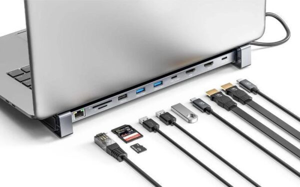 USB C PD 10 in 1 Dual HDMI Monitor Docking Station / Multiport Hub - Image 4