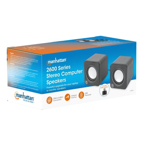 USB A & C 2600 Series Stereo Computer Speakers - Image 3